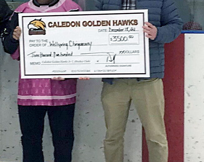 Pink in the Rink 2022 Cheque Presentation